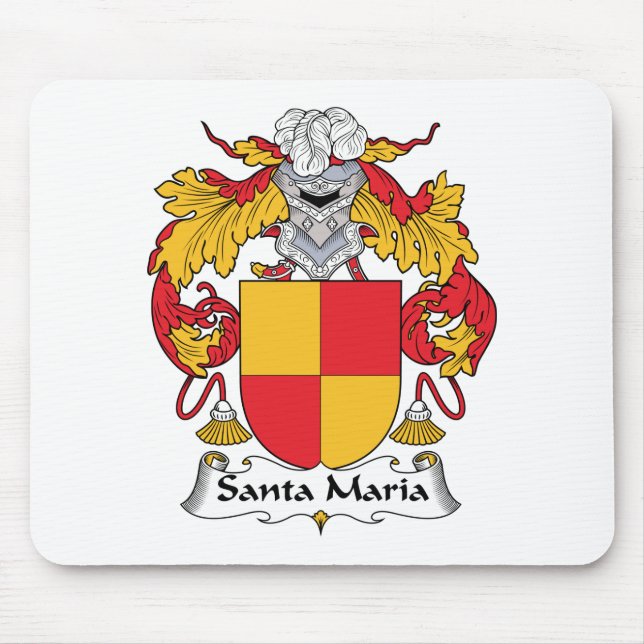 Alfombrilla De Ratón Escudo de la familia de Santa María (Frente)
