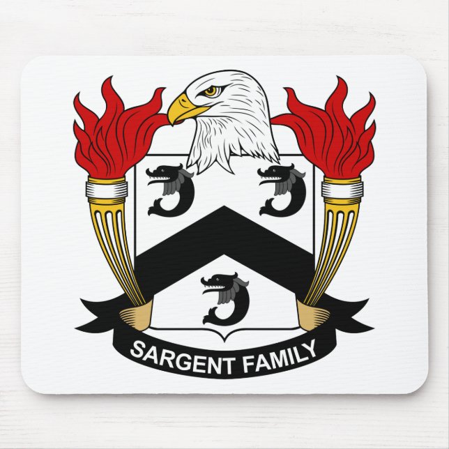 Alfombrilla De Ratón Escudo de la familia de Sargent (Frente)