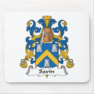 Alfombrilla De Ratón Escudo de la familia de Savin