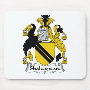 Alfombrilla De Ratón Escudo de la familia de Shakespeare