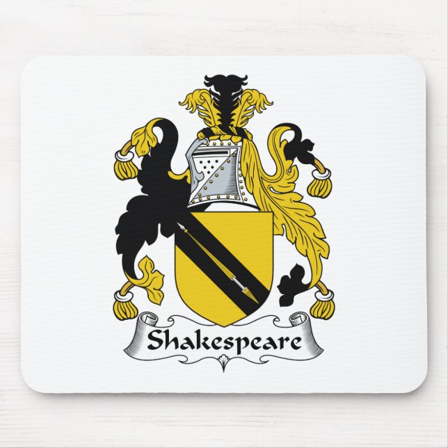 Alfombrilla De Ratón Escudo de la familia de Shakespeare (Frente)