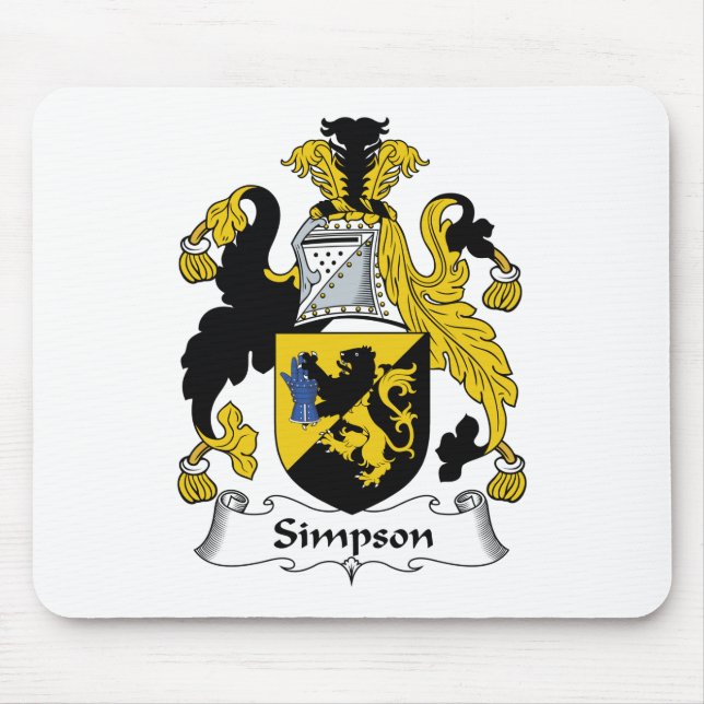 Alfombrilla De Ratón Escudo de la familia de Simpson (Frente)