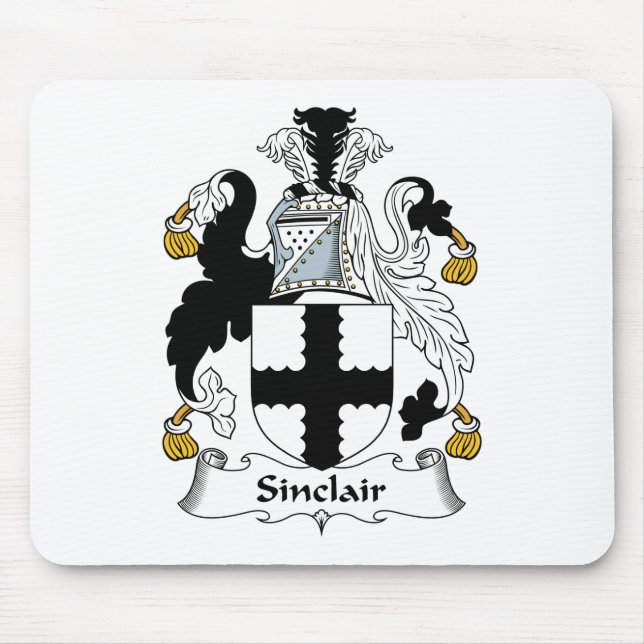 Alfombrilla De Ratón Escudo de la familia de Sinclair (Frente)