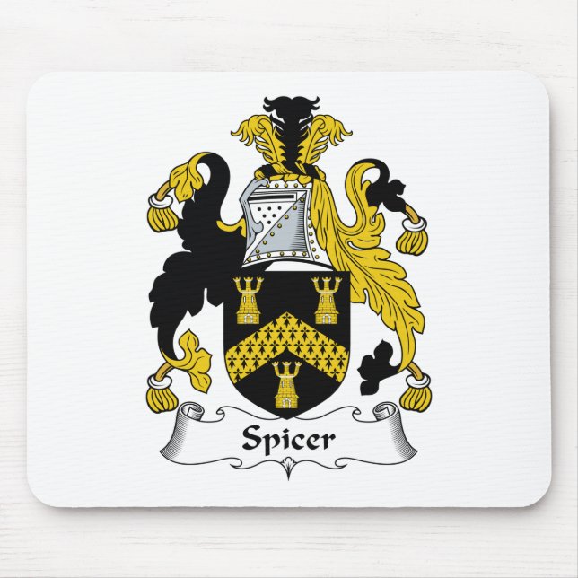 Alfombrilla De Ratón Escudo de la familia de Spicer (Frente)