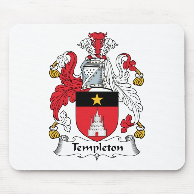 Alfombrilla De Ratón Escudo de la familia de Templeton (Frente)
