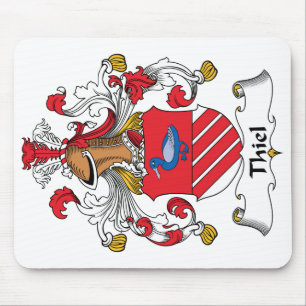 Alfombrilla De Ratón Escudo de la familia de Thiel