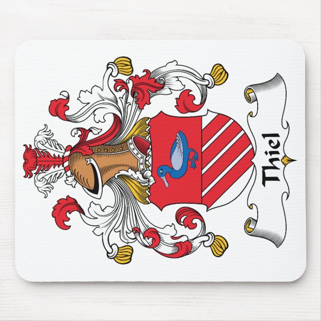 Alfombrilla De Ratón Escudo de la familia de Thiel (Frente)