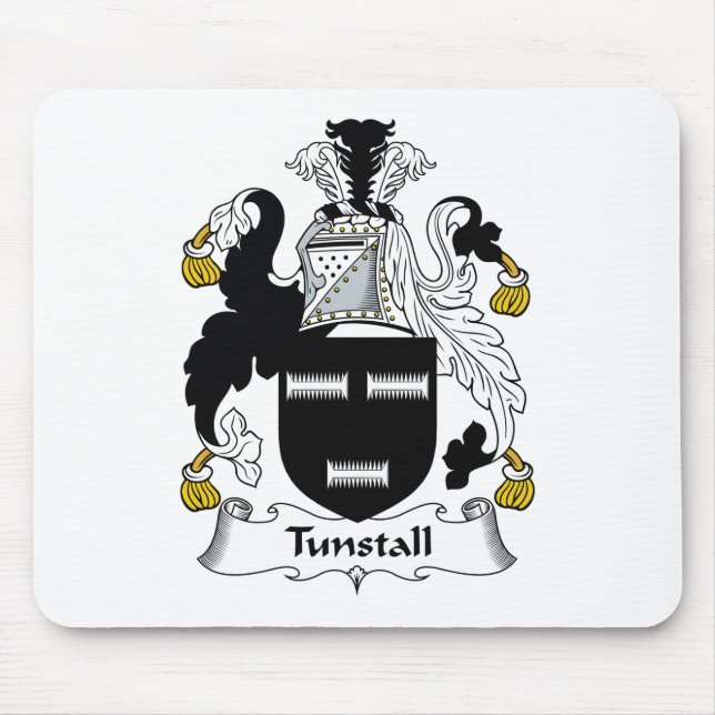 Alfombrilla De Ratón Escudo de la familia de Tunstall (Frente)