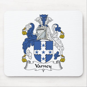 Alfombrilla De Ratón Escudo de la familia de Varney