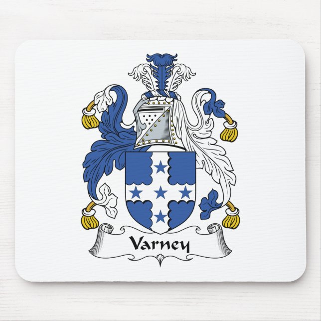 Alfombrilla De Ratón Escudo de la familia de Varney (Frente)