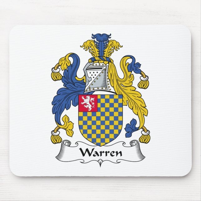 Alfombrilla De Ratón Escudo de la familia de Warren (Frente)