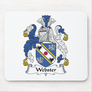 Alfombrilla De Ratón Escudo de la familia de Webster