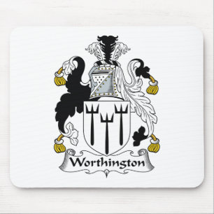 Alfombrilla De Ratón Escudo de la familia de Worthington