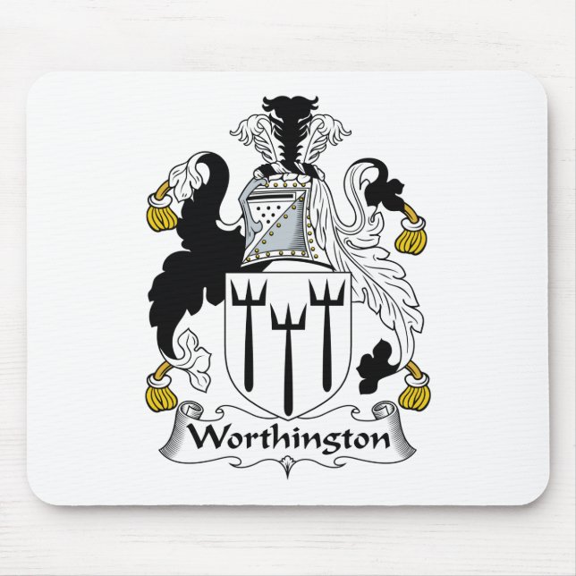 Alfombrilla De Ratón Escudo de la familia de Worthington (Frente)