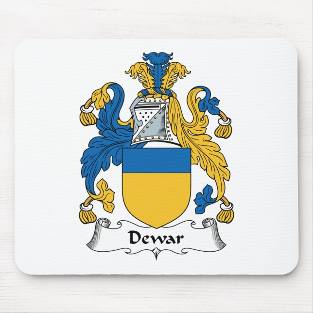 Alfombrilla De Ratón Escudo de la familia del Dewar (Frente)