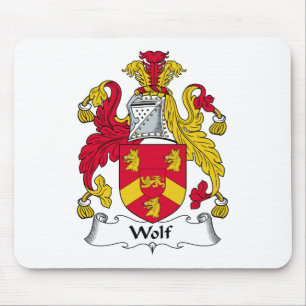 Alfombrilla De Ratón Escudo de la familia del lobo
