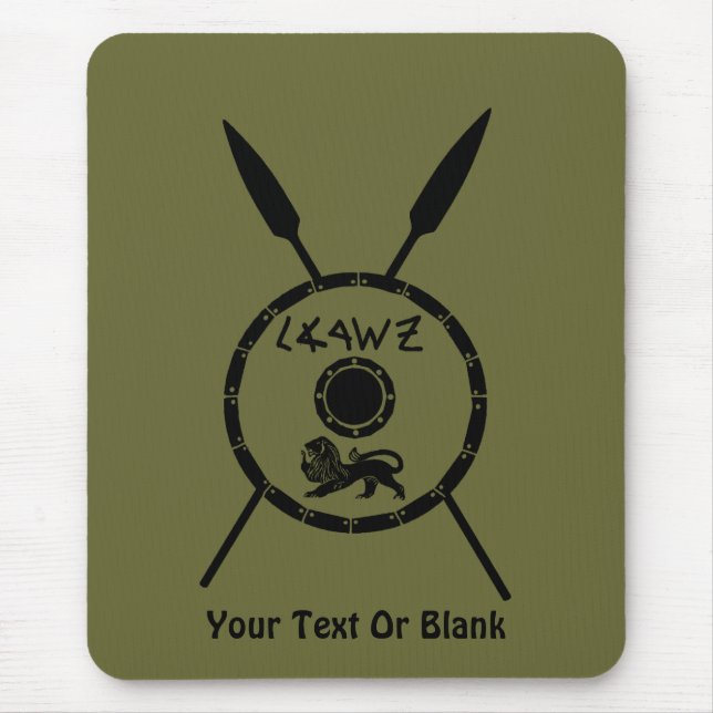 Alfombrilla De Ratón Escudo De Macabee Y Spears Sumidos (Frente)