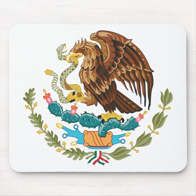 Alfombrilla De Ratón Escudo Nacional de México - emblema mexicano (Frente)