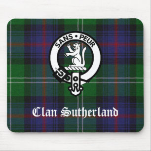 Alfombrilla De Ratón Escudo y Tartán del Clan Sutherland