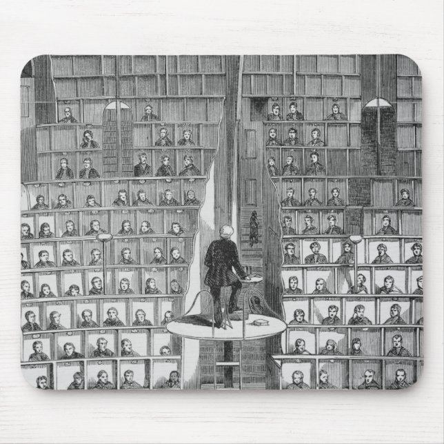 Alfombrilla De Ratón Escuela adulta en la capilla, en el sistema (Frente)