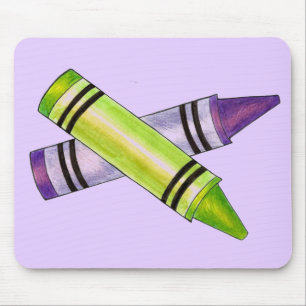 Alfombrilla De Ratón Escuela de Arte Artístico Purple Crayon Mousepad