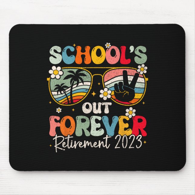 Alfombrilla De Ratón Escuela de Groovy para siempre jubilado (Frente)