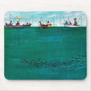 Alfombrilla De Ratón Escuela de pescados entre líneas de Thornton Utz