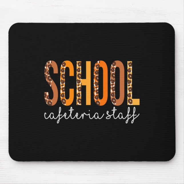 Alfombrilla De Ratón Escuelas Cafetería Personal leopard Cae Otoño Grac (Frente)