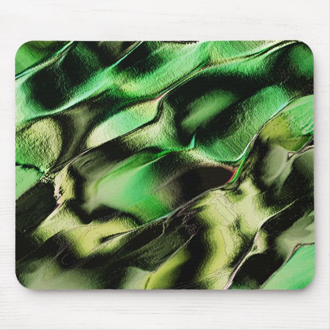 Alfombrilla De Ratón Esculpido de metalizado opaco, em verde e tom de c (Frente)