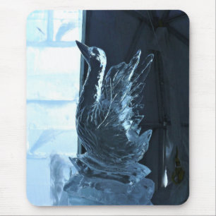 Alfombrilla De Ratón Escultura de hielo de cisne, Quebec, Canadá