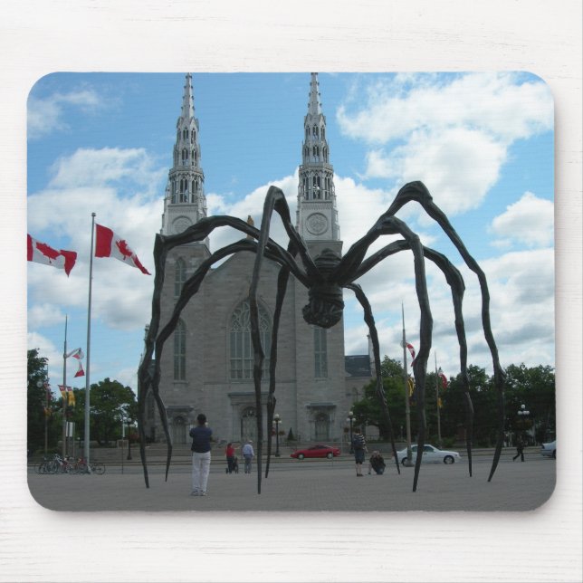 Alfombrilla De Ratón Escultura gigante Quebec de la araña (Frente)