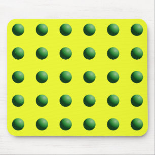Alfombrilla De Ratón Esferas Verdes sobre Amarillo