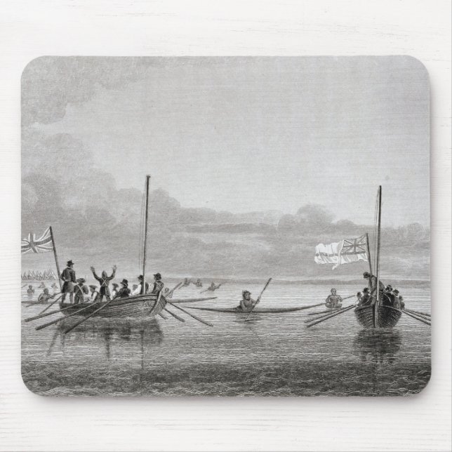 Alfombrilla De Ratón Eskimaux que viene hacia los barcos en Shoalwater (Frente)