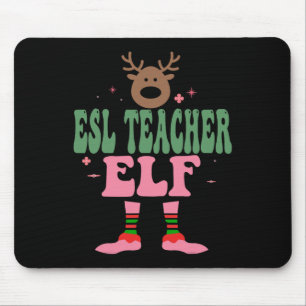 Alfombrilla De Ratón Esl Teacher Elf Xmas Mateo Grupo Familiar Navidad