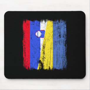 Alfombrilla De Ratón Eslovenia Ucrania Media Bandera Esloveno Herencia 