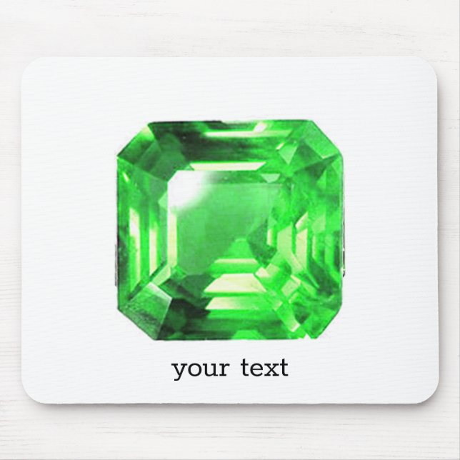 Alfombrilla De Ratón Esmeralda, verde brillante (Frente)