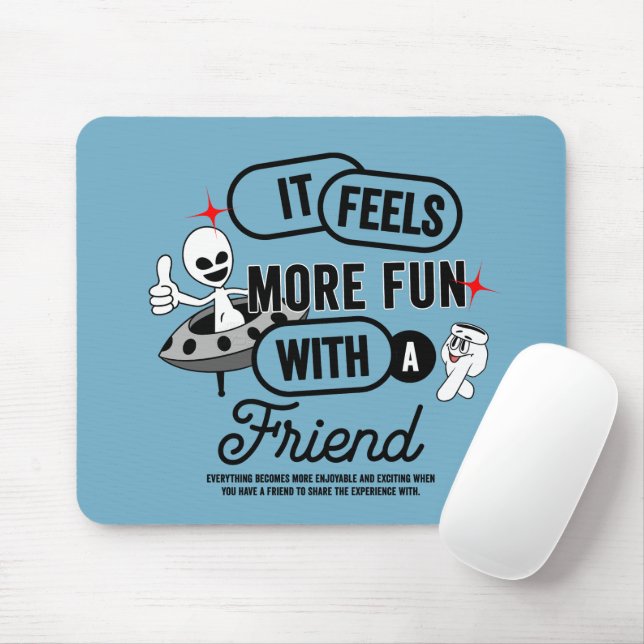 Alfombrilla De Ratón Espacio de amigos galácticos | (Con ratón)