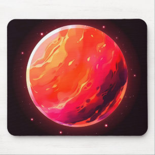 Alfombrilla De Ratón Espacio de planeta rojo