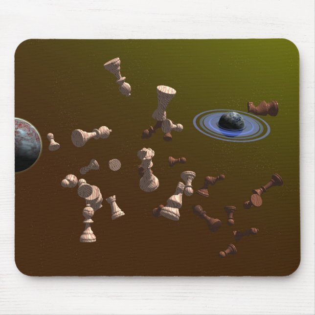 Alfombrilla De Ratón Espacio para un juego del ajedrez (Frente)