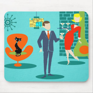Alfombrilla De Ratón Espacio retro Edad Personalizado Pareja Mousepad