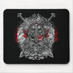Alfombrilla De Ratón Espadas de Odin ravens Viking Mythology Canada ban