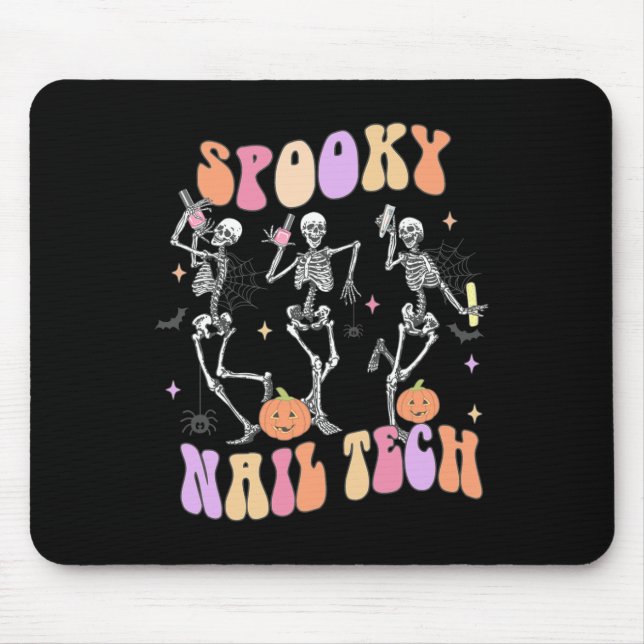 Alfombrilla De Ratón Espectacular Nail Tech Funny Skeleton Nail Tech Ha (Frente)