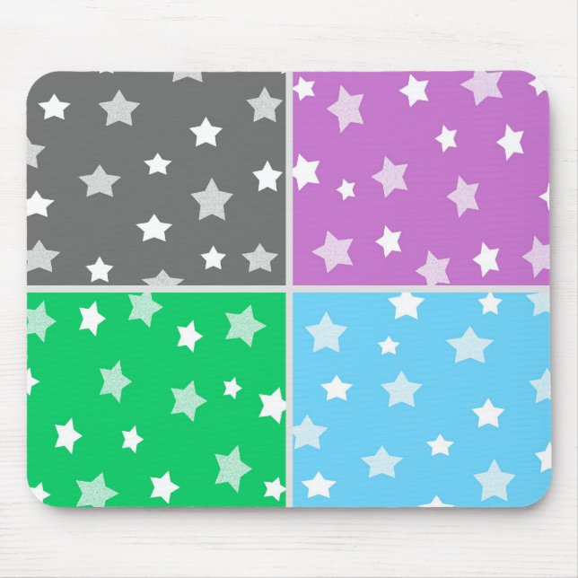 Alfombrilla De Ratón Espectáculo de patrón de estrella colorido (Frente)