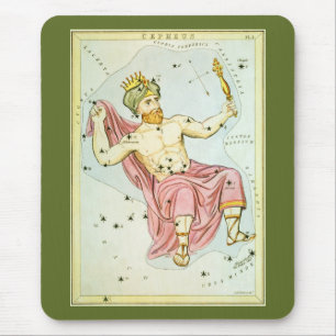 Alfombrilla De Ratón Espejo de Urania, mapa celeste de astronomía vinta