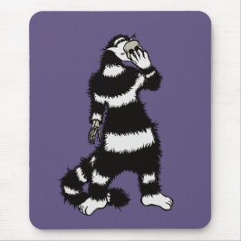 Alfombrilla De Ratón Espeluznante Creatura De Gato Máscara De Cráneo De