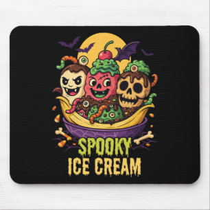 Alfombrilla De Ratón Espeluznante diseño de Halloween con helado de pos