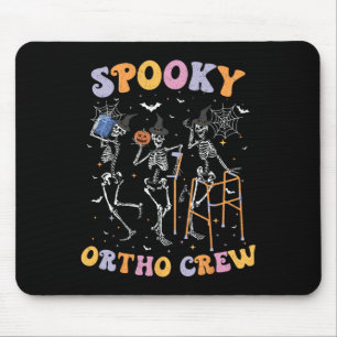 Alfombrilla De Ratón Espeluznante Equipo Ortográfico Halloween Bailando