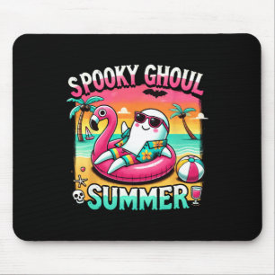 Alfombrilla De Ratón Espeluznante Ghoul Verano Cute Flamingo Vac Verano
