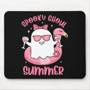 Alfombrilla De Ratón Espeluznante Ghoul verano lindo fantasma Flamingo