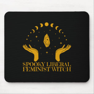 Alfombrilla De Ratón Espeluznante mujer feminista liberal vibra de bruj